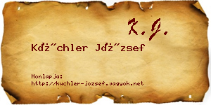 Küchler József névjegykártya