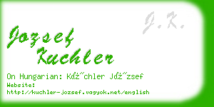 jozsef kuchler business card